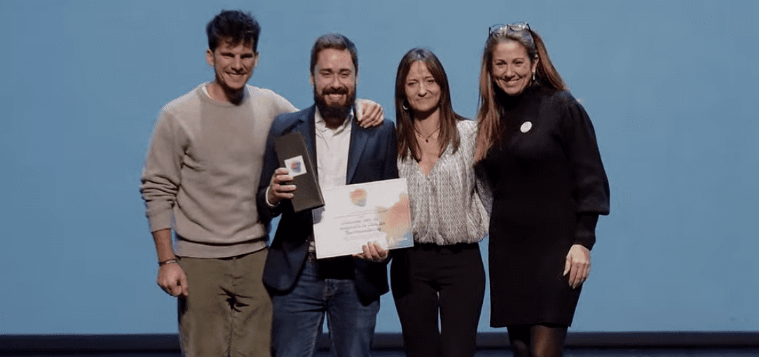 José Alfredo Martín, Raúl Melones y Érika Casaña durante la entrega del Premio Ecoturismo